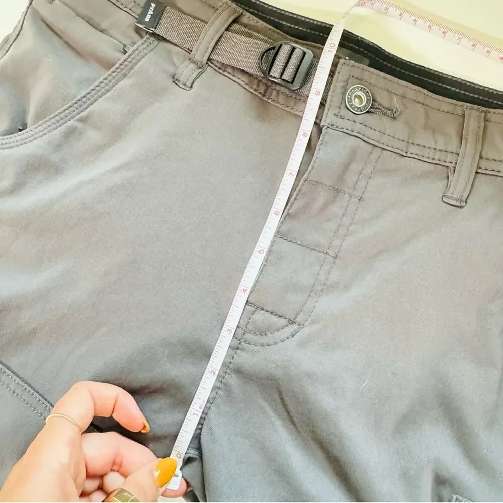 MENS PRANA Dark Grey Convertible Outdoor Straight Leg Pants Zip Shorts 28 30